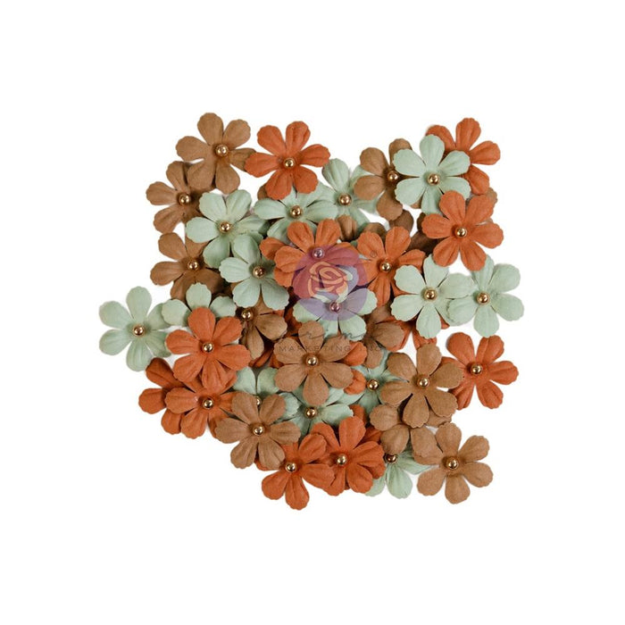 Prima Marketing - Nature Academia Collection - Beautiful Mineral Paper Flowers 60/Pkg