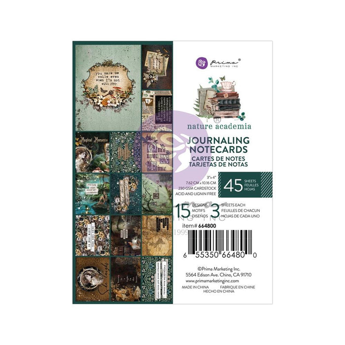 Prima Marketing - Nature Academia Collection - Journaling Cards 3"X4" 45/Pkg