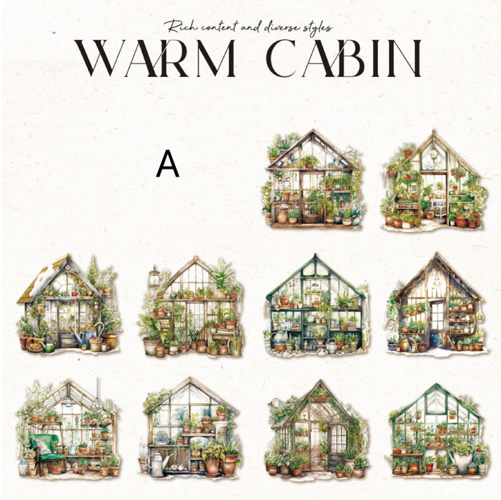 Warm Cabin Stickers (10 pcs)