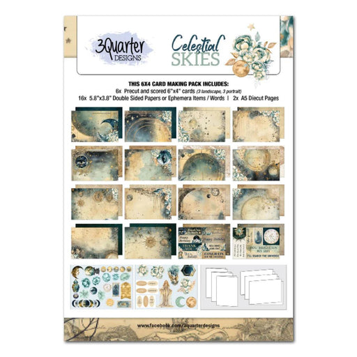 3Quarter Designs Celestial Skies 6x4 Card Pack - Root & Company