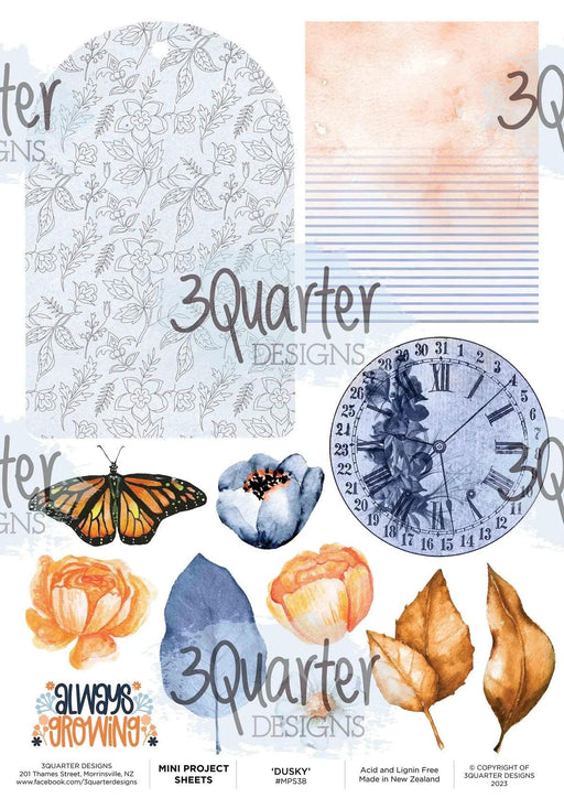 3Quarter Designs - Dusky Floral - Mini Project Sheet - Root & Company