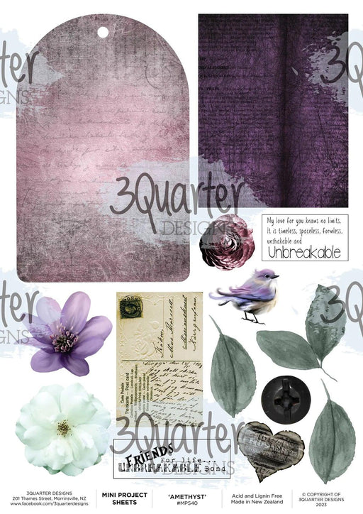 3Quarter Designs - Enchanted Amethyst - Mini Project Sheet - Root & Company