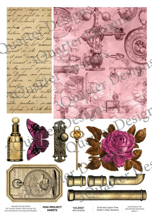 3Quarter Designs - Mini Project Sheet - Gilded Steampunk - Root & Company