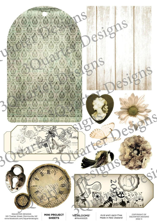 3Quarter Designs - Mini Project Sheets - Family Heirlooms - Root & Company