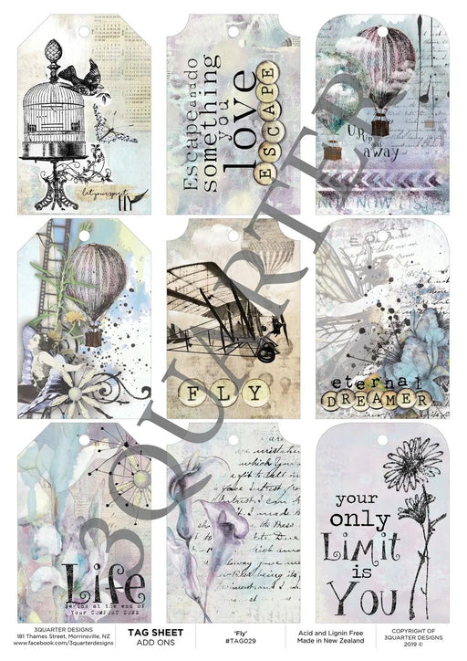 3Quarter Designs - Tag Sheet - Fly - Root & Company
