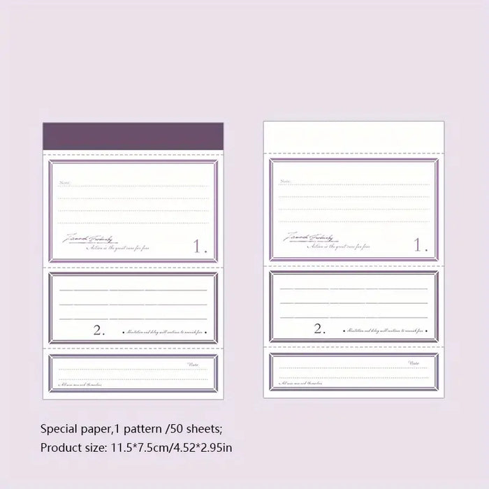 50 Sheet Unique Design Memo Pad