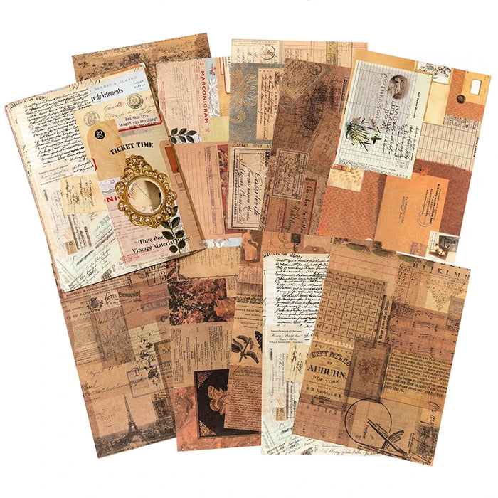 Vintage Paper Scrapbooking Paper Pack (20 pcs)