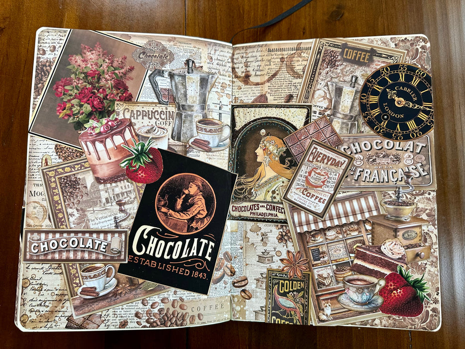Scrapbooking Pad 10 Sheets 12"x12" - Coffee and Chocolate