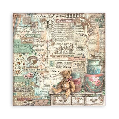 Stamperia - Brocante Antiques Collection - 8 x 8 Paper Pad - Single Face