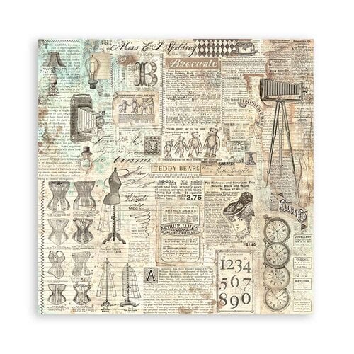 Stamperia - Brocante Antiques Collection - 8 x 8 Paper Pad - Single Face