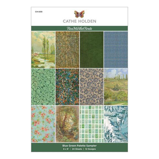 Blue Green Palette Sampler 6 X 9-Inch Paper Pad From The Flea Market Finds Collection By Cathe Holden - Root & Company