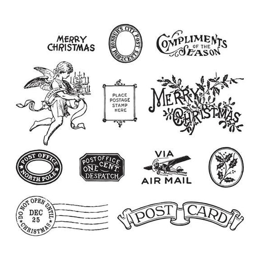 Compliments Of The Season Clear Stamps From The Christmas Flea Market Finds Collection By Cathe Holden - Root & Company