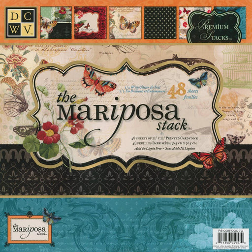DCWV Single-Sided Cardstock Stack 12"X12" Mariposa, 24 Designs/2 Each - Root & Company