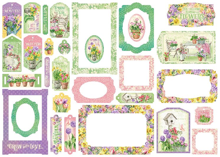 Grow with Love Chipboard Tags & Frames - Root & Company