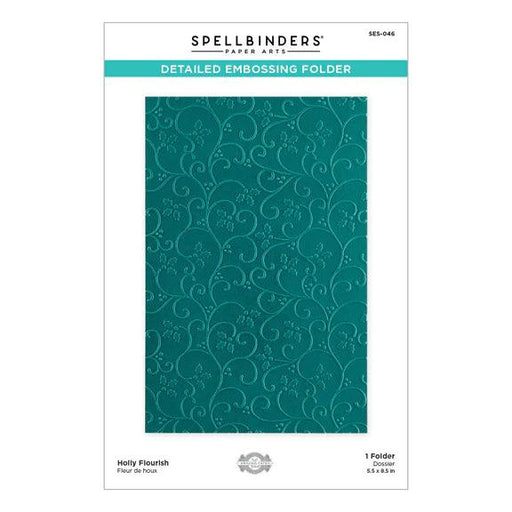 Holly Flourish 2d Embossing Folder From The Christmas Flourish Collection By Becca Feeken - Root & Company