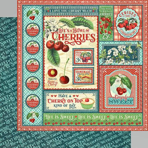 Life's A Bowl Of Cherries Collection - 12 x 12 Double Sided Paper - Life's A Bowl Of Cherries - Root & Company