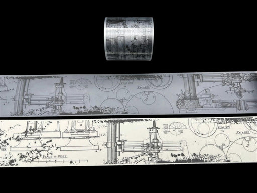 Mechanical Blueprints Transparent Washi Tape - Root & Company