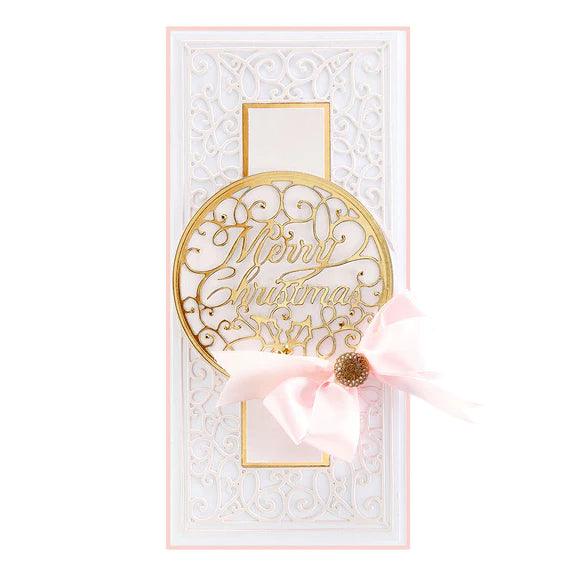 Merry Filigree Card Builder Etched Dies From The Holiday Medley Collection By Becca Feeken - Root & Company