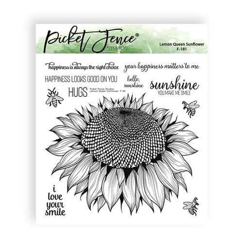 Picket Fence Studios - Clear Photopolymer Stamps - Lemon Queen Sunflower - Root & Company