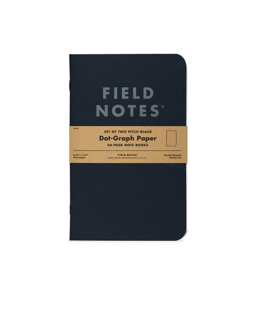 Pitch Black Note Book 2-Pack Dot Graph - Root & Company