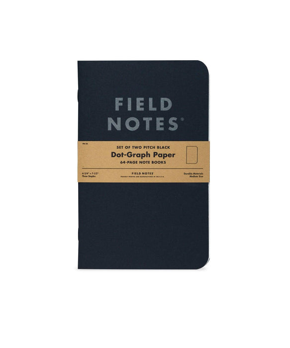 Pitch Black Note Book 2-Pack Dot Graph - Root & Company