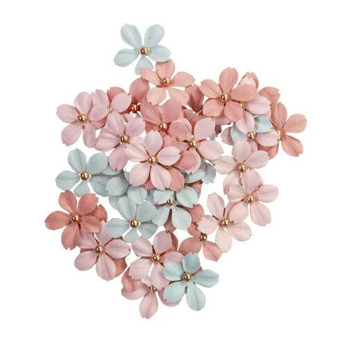 Prima French Blue Collection Flower Embellishments Cherished Memories - Root & Company