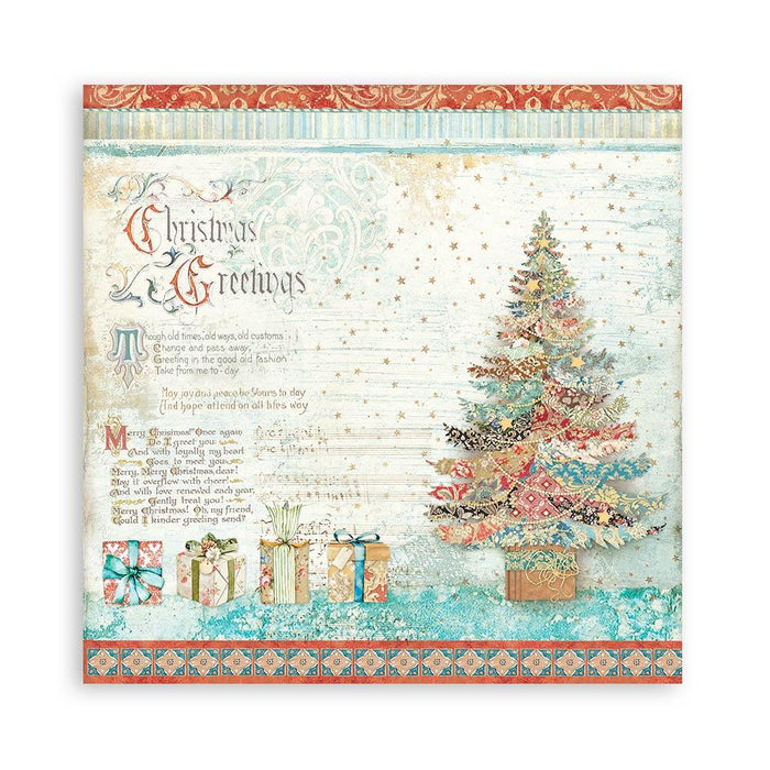 Scrapbooking Pad 10 Sheets 12"x12" - Christmas Greetings - Root & Company