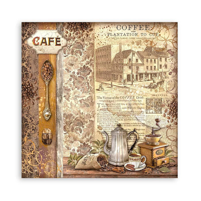 Scrapbooking Pad 10 Sheets 12"x12" - Coffee and Chocolate - Root & Company