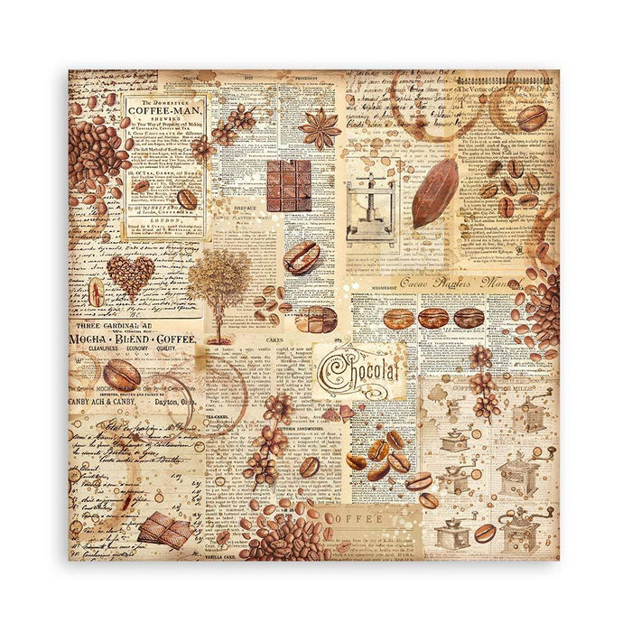Scrapbooking Pad 10 Sheets 12"x12" Maxi Background Selection - Coffee and Chocolate - Root & Company