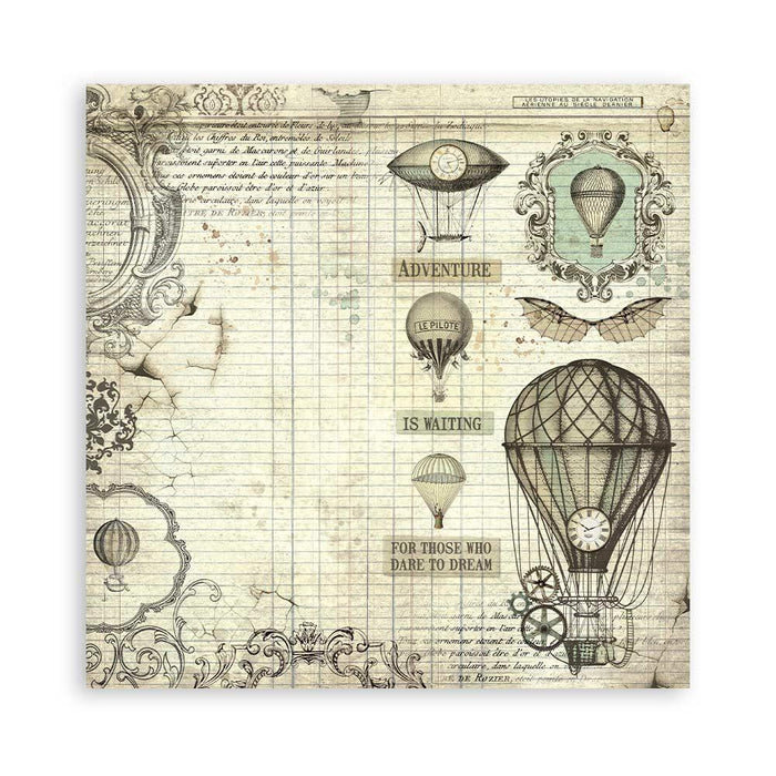 Scrapbooking Pad 10 sheets 12"x12" Maxi Background selection - Voyages Fantastiques - Root & Company