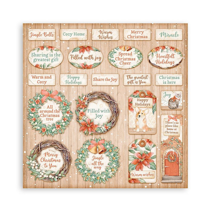 Scrapbooking Small Pad 10 Sheets 8"X8" - All Around Christmas - Root & Company