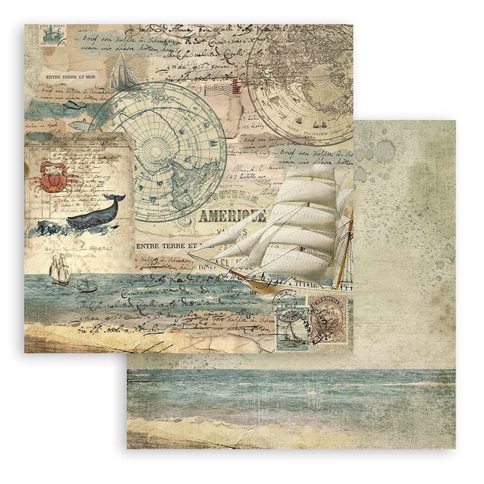 Scrapbooking Small Pad 10 Sheets 8"X8" - Around the World - Root & Company
