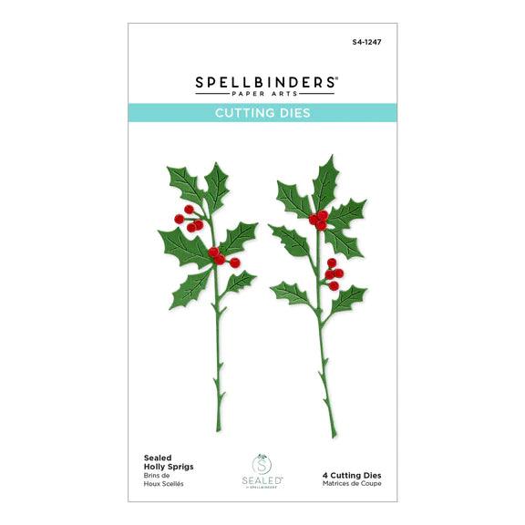 Sealed Holly Sprigs Etched Dies From Sealed For The Holidays Collection - Root & Company