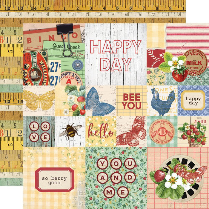 Simple Stories - Simple Vintage Berry Fields Collection - 12 x 12 Double Sided Paper - Root & Company