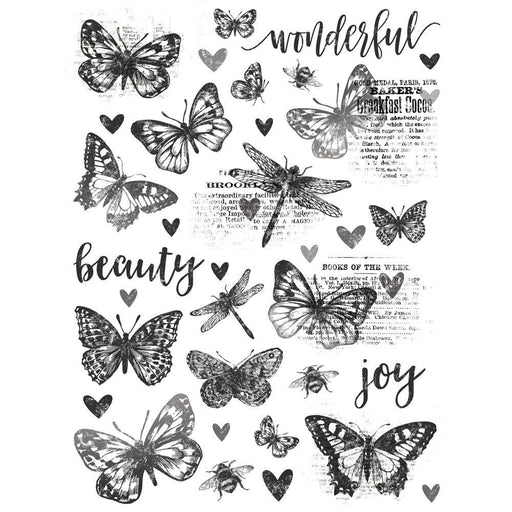 Simple Stories - Simple Vintage Essentials Collection - Rub Ons - Butterflies - Root & Company