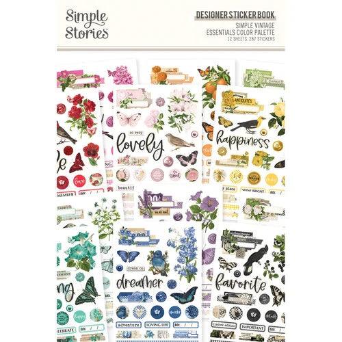 Simple Stories - Simple Vintage Essentials Color Palette Collection - Designer Sticker Book - Root & Company