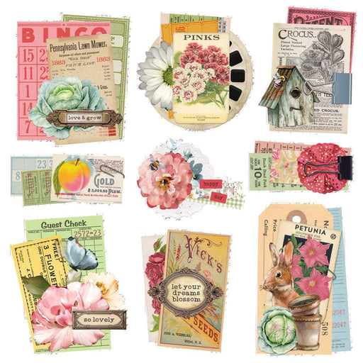 Simple Stories - Simple Vintage Spring Garden Collection - Chipboard Clusters - Root & Company