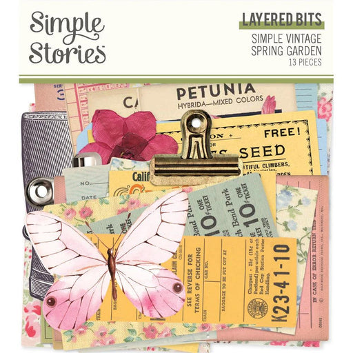 Simple Stories - Simple Vintage Spring Garden Collection - Ephemera - Layered Bits & Pieces - Root & Company