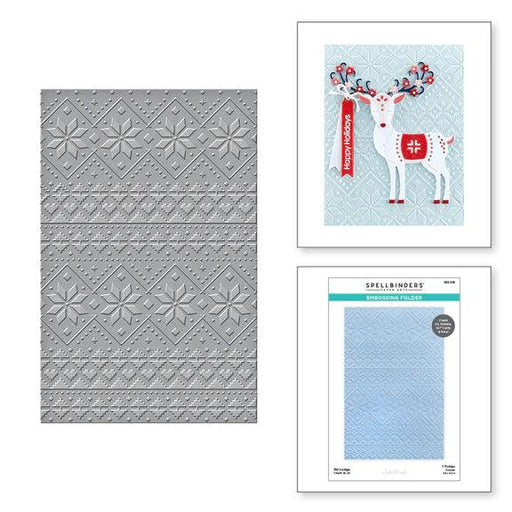 Ski Lodge Embossing Folder From The Winter Tales Collection By Zsoka Marko - Root & Company