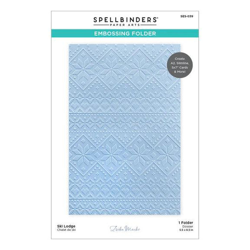 Ski Lodge Embossing Folder From The Winter Tales Collection By Zsoka Marko - Root & Company