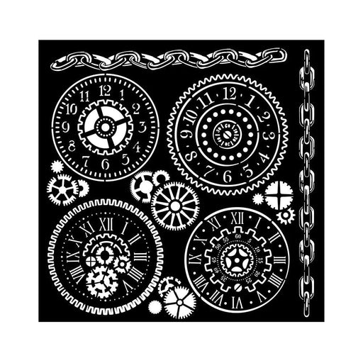 Stamperia Voyages Fantastiques Gears Stencil - Root & Company
