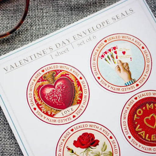 Sticker Set - Valentine's Day Envelope Seals - Root & Company