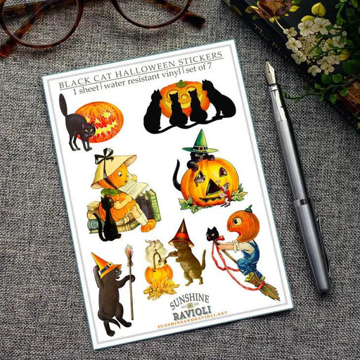 Sticker Sheet - Halloween - Black Cats - Root & Company
