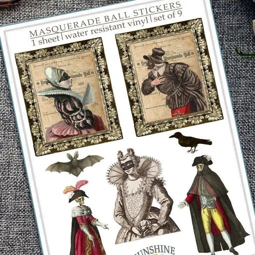 Sticker Sheet - Halloween - Masquerade Ball - Root & Company