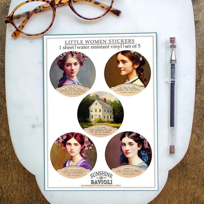 Sticker Sheet - Little Women - Louisa May Alcott - Root & Company