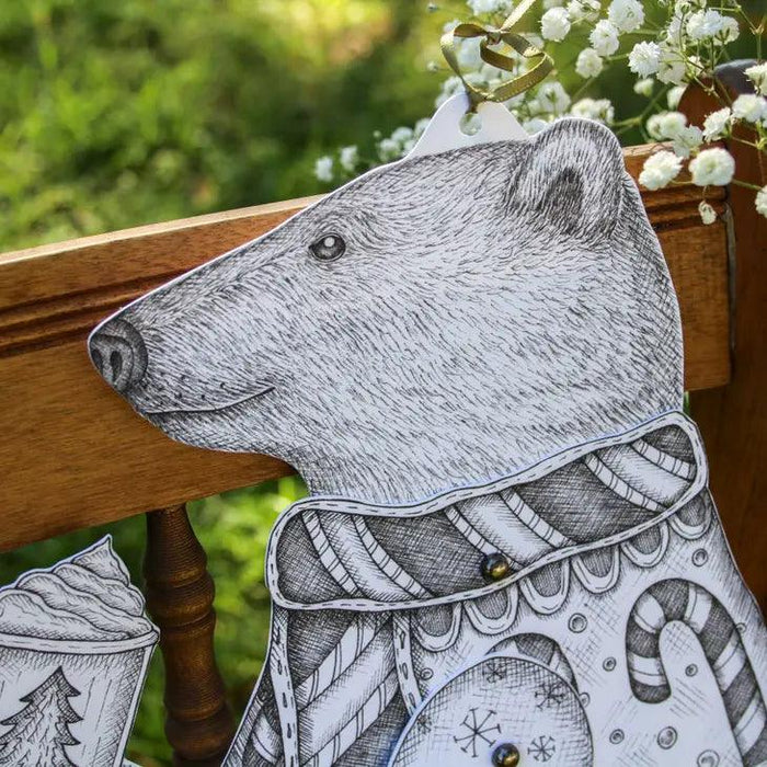 The Cocoa Enthusiast | Articulated Polar Bear Decoration - Root & Company