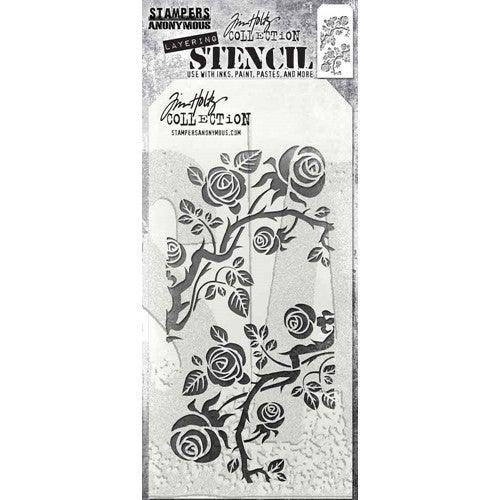 Tim Holtz Layering Stencil Thorned - Root & Company