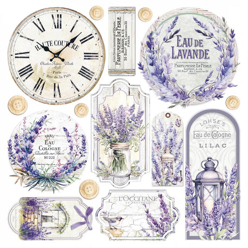 Vellum Morning In Provence Fussy Cut 6"x6" 6/Pkg - Root & Company