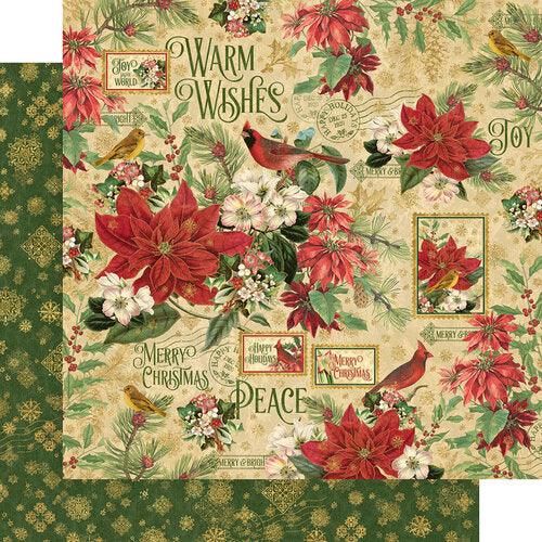 Warm Wishes Collection - 12 x 12 Double Sided Paper - Peace and Plenty - Root & Company