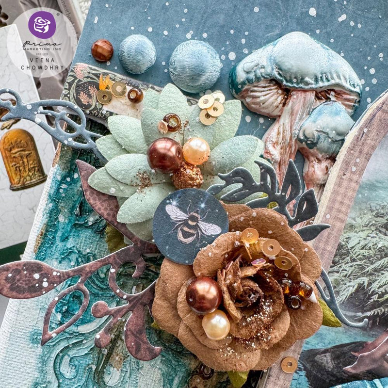 Prima Marketing - Nature Academia Collection - Rare Earth Paper Flowers 8/Pkg